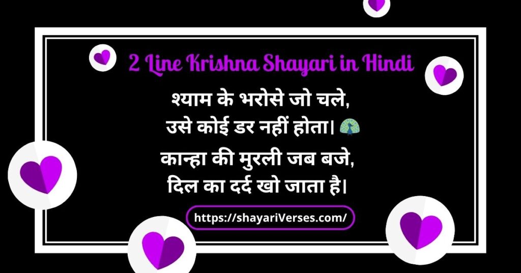 2 Line Krishna Shayari in Hindi