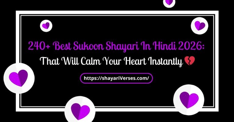 240+ Best Sukoon Shayari In Hindi 2026: That Will Calm Your Heart Instantly