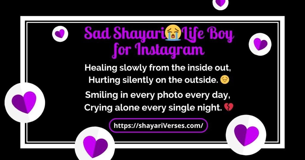 Sad Shayari😭Life Boy for Instagram