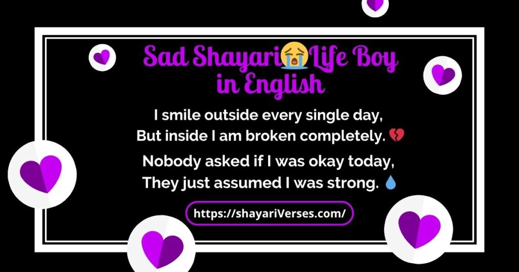 Sad Shayari😭Life Boy in English