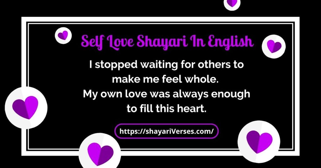 Self Love Shayari in English